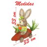 Coelho Fêmea de Palha Páscoa Carro de Cenoura Decoração 33cm - 5