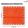 Lona Plástica Impermeável Laranja 6 X 3 Metros 70gsm 100 Micras com Ilhós Reforçados - 2