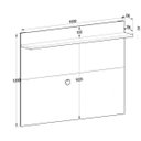 Ver imagem 3 de Painel para TV até 50 Polegadas 160CMX120CM 1 Prateleira Benevello Quiditá Branco