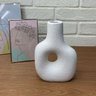 Vaso Cerâmica Nórdico Off White 12x5x17cm - 3