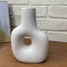 Vaso Cerâmica Nórdico Off White 12x5x17cm - 2