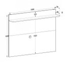 Ver imagem 3 de Painel para TV até 50 Polegadas 160CMX120CM 1 Prateleira Benevello Quiditá Cinza