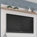 Ver imagem 4 de Painel para TV até 60 Polegadas 180CMX120CM 1 Prateleira Benevello Quiditá Branco