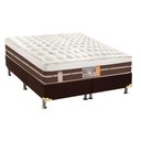 Ver imagem 1 de Cama Box Queen: Colchão Molas Ensacadas Castor Pocket Silver Star Air Híbrido + Base Brown(158x198
