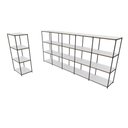 Ver imagem 1 de Praleira de Aço Reforçada Mini Porta Pallet 200x60x90 Estante Bandeja Branca 1 Módulo + 5