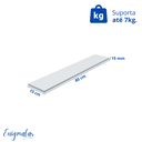 Ver imagem 3 de Kit 3 Prateleira Branca 80X15 + Suporte Flutuante Mdf Organizadora Decoração Cozinha Banheiro Sala