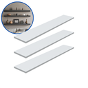 Ver imagem 2 de Kit 3 Prateleira Branca 80X15 + Suporte Flutuante Mdf Organizadora Decoração Cozinha Banheiro Sala