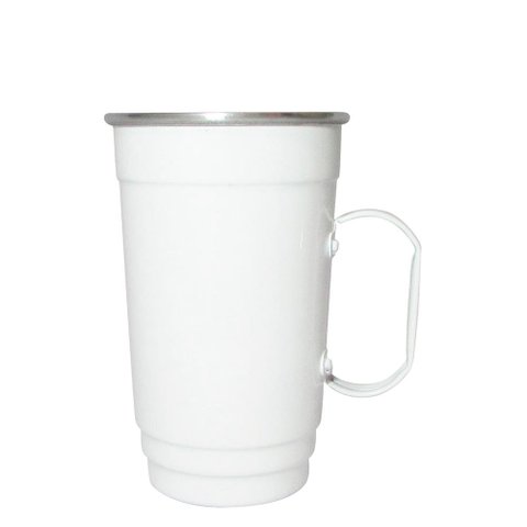 Caneca em Alumínio Térmica de Chopp e Cerveja Beer - Branca