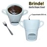Kit 2 Caneca para Fondue Individual Porcelana Branca 250ml - 4