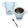 Kit 2 Caneca para Fondue Individual Porcelana Branca 250ml - 1