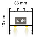 Ver imagem 6 de Perfil Sobrepor Led 36x40mm Preto 2x1m Appena Ilunato