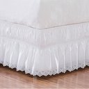 Ver imagem 2 de Saia Box Casal Queen Perolla Bordado Ultrassônico - Branco