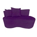 Ver imagem 3 de Namoradeira Sofá 2 Lugares Yara Orgânica Veludo Roxo