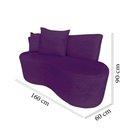Ver mais imagens de Namoradeira Sofá 2 Lugares Yara Orgânica Veludo Roxo