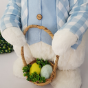 Ver imagem 4 de Coelho Páscoa Rústico Fios Sisal Branco