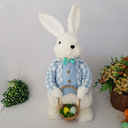 Ver imagem 2 de Coelho Páscoa Rústico Fios Sisal Branco