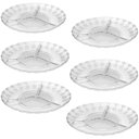 Ver imagem 1 de Jogo 6 Petisqueiras Redondas Vidro 3 Divisórias Floral Lyor 19,5cm Bandeja Aperitivos