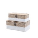 Ver imagem 1 de Kit 2 caixas organizadoras armazenamento decorativa palha seagrass - Oikos