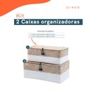 Ver imagem 2 de Kit 2 caixas organizadoras armazenamento decorativa palha seagrass - Oikos