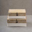 Ver imagem 4 de Kit 2 caixas organizadoras armazenamento decorativa palha seagrass - Oikos