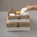 Ver imagem 5 de Kit 2 caixas organizadoras armazenamento decorativa palha seagrass - Oikos