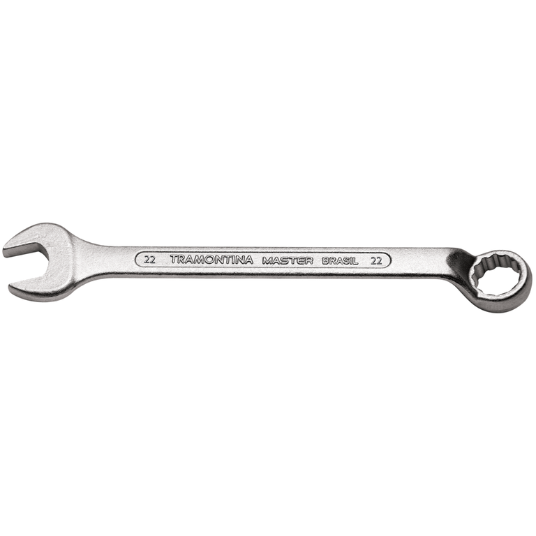Chave Combinada 22 mm com Pescoço Tramontina com Corpo Forjado em Aço Especial Cromado