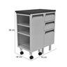 Balcão de Cozinha com Tampo 1 Porta 3 Gavetas com Carrinho Colormaq - 3