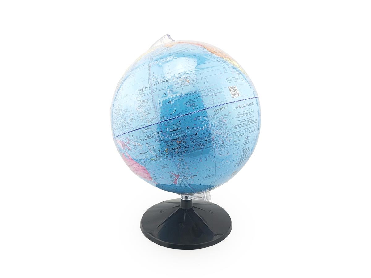 Globo Terrestre Braille Alto Relevo Profissional Studio 30cm Com Divisão De Países Base Em Plástico  - 4