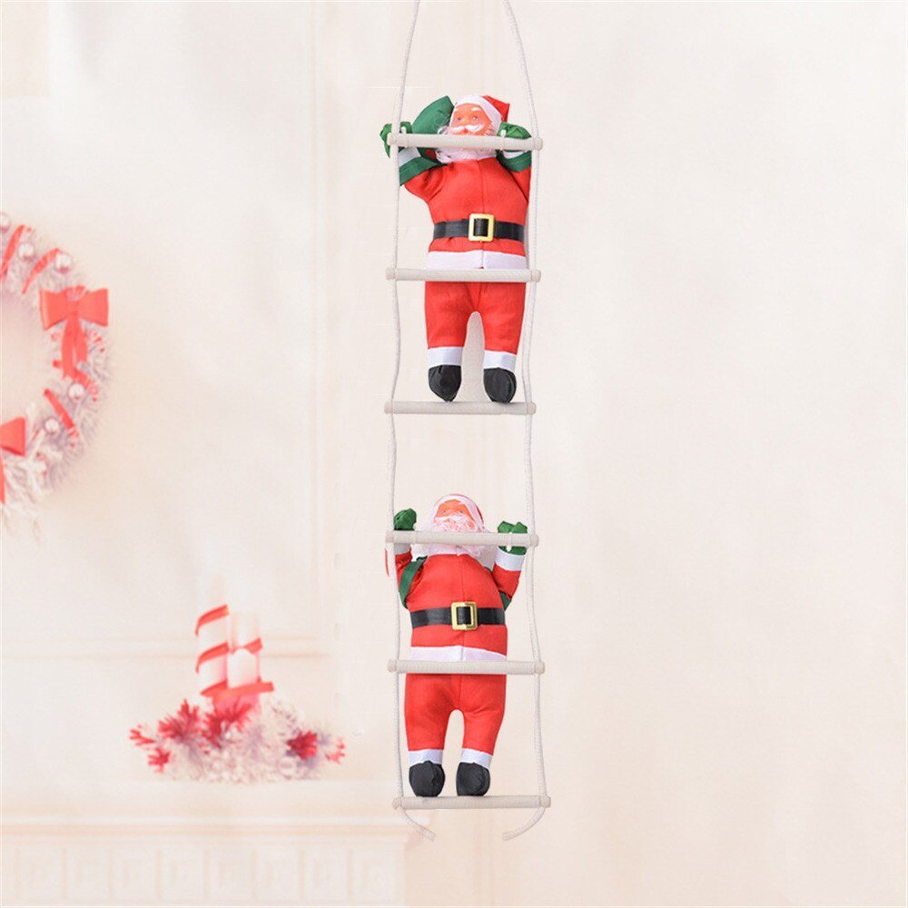 Papai Noel Escada Duplo Escalada Natal 40cm Enfeite Natalino Decoracao Empresa Loja Casa Jardim AB.M - 7