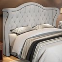 Ver imagem 1 de Cabeceira para Cama Box King 215cm Dorian Linho Cinza - Sallar Home