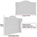 Ver imagem 2 de Cabeceira para Cama Box King 215cm Dorian Linho Cinza - Sallar Home