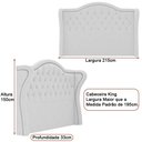 Ver imagem 3 de Cabeceira para Cama Box King 215cm Dorian Linho Cinza - Sallar Home