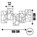 Ver imagem 3 de Quadro de Parede Molduras 5 Peças em MDF-marrom