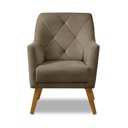 Ver imagem 7 de Poltrona Decorativa Bordada Magali Veludo Bege Capuccino Lansofbr