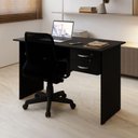 Ver imagem 7 de Escrivaninha com Gaveteiro SUSPENSO120CM X 60cm Home Office Pés Painel F5 Office Cor:Preto