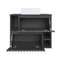 Ver imagem 4 de Gabinete de Banheiro Suspenso 75cm Luiza Grafite Cuba Branca e 2 Portas Basculante