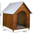 Ver imagem 2 de Casinha de Cachorro Telhado Galvanizado em Madeira Maciça N° 4 - Cerejeira