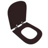 Assento Sanitário Poliéster Gap Roca Slow Close Cromado Café - 1