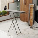 Ver imagem 1 de Tábua de Passar Roupas Dobrável Isabela com Tecido Térmico e Porta Ferro Prata