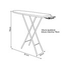 Ver imagem 4 de Tábua de Passar Roupas Dobrável Isabela com Tecido Térmico e Porta Ferro Prata