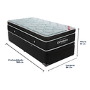 Ver imagem 3 de Colchão Elegant Ortobom com Base Baú Preto Solteiro Molas Ensacadas Europillow