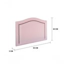 Ver imagem 2 de Cabeceira Solteiro 90x60 Courino Rosa Tachas Fumê