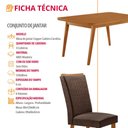 Ver imagem 7 de Mesa de Jantar Copper 120cm Tampo MDF Laminado Canto Copo com 4 Cadeiras Lisa