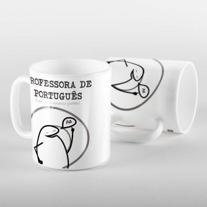 Caneca Flork professora de português portátil