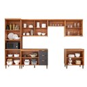 Ver imagem 4 de Cozinha Modulada 6 Peças 100% MDF Elena Cinamomo e Titanium