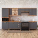 Ver imagem 1 de Cozinha Modulada 6 Peças com 1 Torre 2 Balcões 3 Armários Aéreo Elena Cinamomo/Titanium