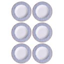 Ver imagem 1 de Kit 6 Pratos Fundos Porcelana Decorada 23cm Tramontina Abstratta Restaurante Mesa Posta