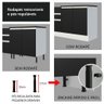 Armário de Cozinha Completa de Canto 100% MDF 409cm Branco/Preto Acordes Madesa 01 - 8