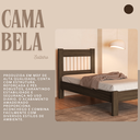 Ver imagem 6 de Cama Bela Castanho para Quarto Solteiro de Mdf com Estrado Madeira + Colchão D20 Incluso