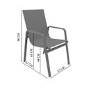 Ver imagem 3 de Kit 4 Cadeiras Miami Gourmet Alumínio Preto Tela Marrom